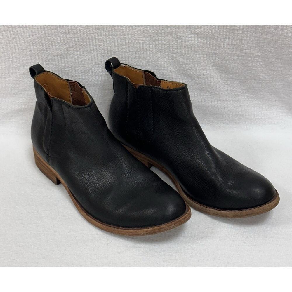 Kork-Ease Velma Chelsea Womens 6.0M Black Soft Leather Pull On Ankle Bootie